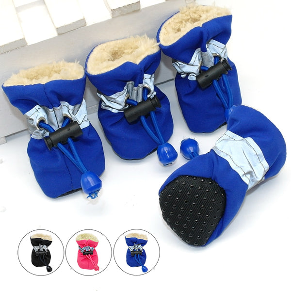 4pcs Waterproof Dog Shoes