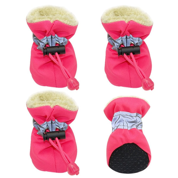 4pcs Waterproof Dog Shoes