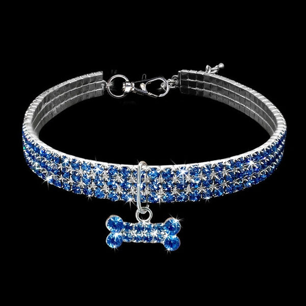 1PCS 3 Rows of Rhinestone Necklace