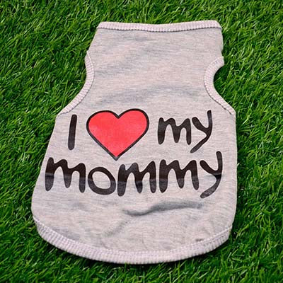 "I Love Mommy" T-shirt for Kitten Cats Puppy Small Dogs