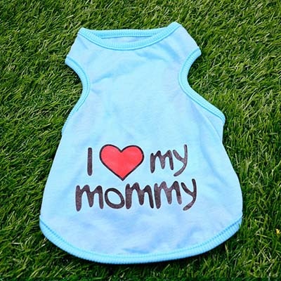 "I Love Mommy" T-shirt for Kitten Cats Puppy Small Dogs