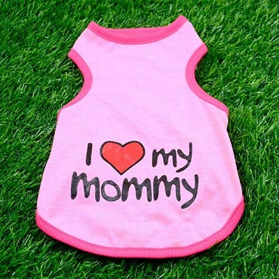 "I Love Mommy" T-shirt for Kitten Cats Puppy Small Dogs